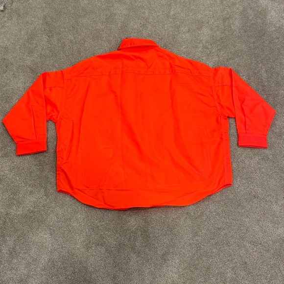 The Frankie Shop Perla Shirt Jacket in Neon Orange Size Medium Large NWT - Picture 3 of 12